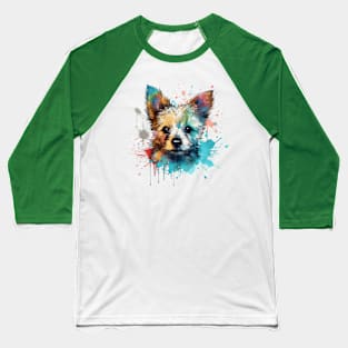 Watercolor dog Baseball T-Shirt